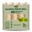 Papel higiênico WBM Care Ultra Soft, 3 camadas, 40 rolos, 155 folhas