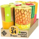 Papel higiênico ZENO Organic Bamboo 3 Ply 12 Jumbo Rolls