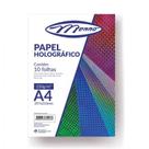 Papel holográfico A4 230g pacote com 10 folhas - Menno