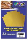 Papel Lamicote 250g 10 Folhas Off Paper - Ouro