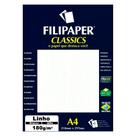 Papel Linho A4 Filipaper Classics 180g 50 Folhas Branco