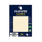 Papel Linho A4 Filipaper Classics 180g 50 Folhas Palha