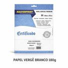 Papel Linho Texturizado A4 180g Fosco 50 Folhas Masterprint Branco