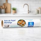 Papel Manteiga Antiaderente Premium Rolo 30cm Confeitaria Bolos Biscoitos Doces e Airfryer