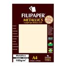 Papel Metálico A4 Filipaper Metallics 180g 15 Folhas Dourado