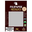 Papel Metálico Prata A4 Filipaper Metallics 180g 15 Folhas