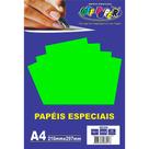 Papel Neon Verde A4 180g C/20 Fls Cartões Convites Envelopes