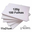 Papel Offset 11x21cm 120g Branco Miolo Slim Planner - 100 Folhas
