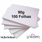 Papel Offset 14,8x14,8cm 90g Miiiiiiiigles (Carol/Escolar) Branco Miolo - 100 Folhas