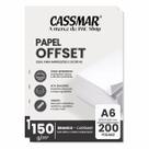 Papel Offset 150g A6 105X148mm Cor Branco 200fls Papel Offset 150g A6 105X148mm Cor Branco 200fls