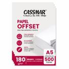 Papel Offset 180g A5 148x210mm Cor Branco 500fls