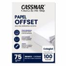 Papel Offset 75g Colegial 175X235mm Branco 100fls