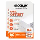 Papel Offset 90g A4 210x297mm Cor Branco com 200fls