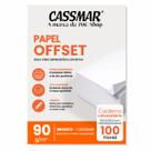 Papel Offset 90g universitário 180x260mm Branco 100Fls