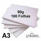 Papel Offset A3 90g Branco - 100 Folhas