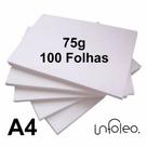 Papel Offset A4 75g Branco - 100 Folhas