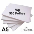 Papel Offset A5 75g Branco - Pacote 500 Folhas