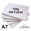 Papel Offset A7 120g Branco - 100 Folhas Papel Offset A7 120g Branco - 100 Folhas