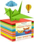 Papel Origami HPST 1100 Folhas de Dupla Face 15 Cores 15x15cm