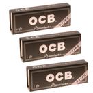 Papel para enrolar OCB Premium 1 1/4 com pontas, 3 livretos, 150 folhas
