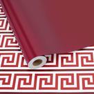 Papel para envolver regalos BIOBROWN Clave Griega Burdeos 43x1005 cm en rollo