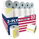 Papel para impressora de cozinha Clipra 32 rolos 2 vias 7,6 cm x 29 m