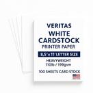 Papel para impressora Veritas White Cardstock 199gsm 100 folhas