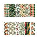 Papel Para Scrapbook De Natal 6x6, 12 Folhas, Glitter, Confete, Floco De Neve, Cartolina Decorativa