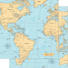 Papel para Scrapbook Dupla Face 30,5x30,5 cm - Mapa Mundi - SD-839