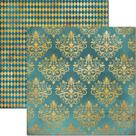 Papel para Scrapbook Sandra Família Arte Fácil Blue 7 - SC-778