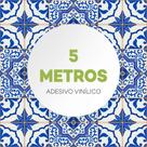 Papel Parede Adesivo Azulejo Cozinha Azul Retro Lavável