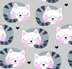 Papel Parede Adesivo Gato Dormindo Fundo Cinza Quarto Infantil Sala 10m