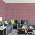 Papel Parede Adesivo Geometrico Efeito Visual 3D Gesso Salmão Sala Quarto Sala 12m