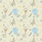 Papel Parede Safari Infantil Baby Macaco E Elefantinho Galhos Bege REF:DPIN29