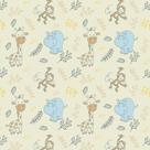 Papel Parede Safari Infantil Baby Macaco E Elefantinho Galhos Bege REF:DPIN29