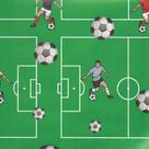 Papel Presente Bobina Couchê 60 CM. Modelo Futebol BO-100 Metros
