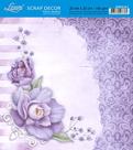 Papel Scrap Decor Folha Simples 20x20 Rosa Roxa SDSXX-017 - Litoarte