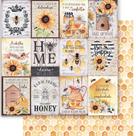 Papel Scrapbook Dupla Face Cards Abelhas Mel Sd-1263 30,5x30,5cm Litoarte