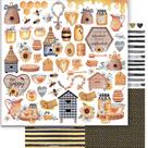 Papel Scrapbook Dupla Face Cards Pote de Mel Sd-1264 30,5x30,5cm Litoarte