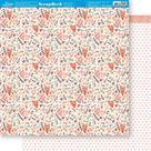 Papel Scrapbook Dupla Face Corações e Flores Sd-1185 30,5x30,5cm Litoarte