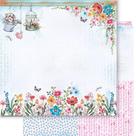 Papel Scrapbook Dupla Face Gaiola e Flores Sd-1249 30,5x30,5cm Litoarte