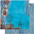 Papel Scrapbook Litoarte 30,5x30,5 SD-1112 Rústico Motos