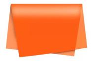 Papel seda laranja pacote com 100 - kaz 48cm x 66cm
