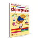 Papel sulfite A4 colorido 210x297 - com 100 folhas - Chamequinho