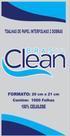 Papel toalha interfolha duas dobra Brasilclean 100% celulose Papel toalha interfolha duas dobra Brasilclean 100% celulose