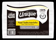 Papel toalha interfolha unique premium 30g 1000fls 23x20cm mili