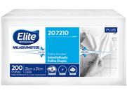 Papel Toalha Interfolhado Folha Dupla Elite Plus - 200 Folhas