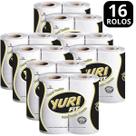 Papel Toalha Yuri Fit Folha Dupla-Aerado 16 rolos com 50 Folhas cada