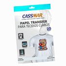 Papel Transfer Jato De Tinta A4 Tecidos Claros 150g/m² Cassmar 20 Fls Papel Transfer Jato De Tinta A4 Tecidos Claros 150g/m² Cassmar 20 Fls