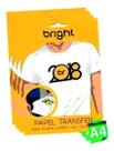 Papel Transfer Para Camisetas A4 Tecidos Claros Bright 50fls